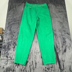 Code Zero Jeans Mens 36 Green Denim Straight Leg 100% Cotton 5-Pocket Solid